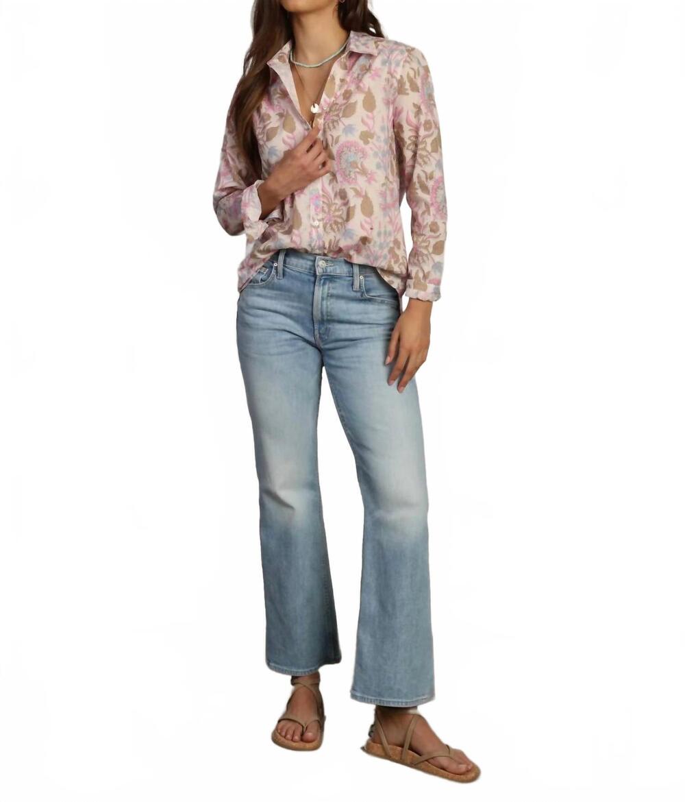 NEW DYLAN romy button down shirt in pattern